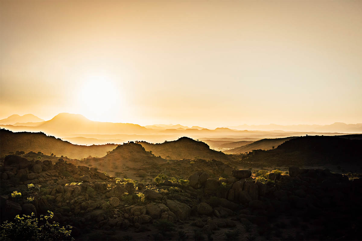 Der spektakulärste Sonnenuntergang unserer Namibia Rundreise